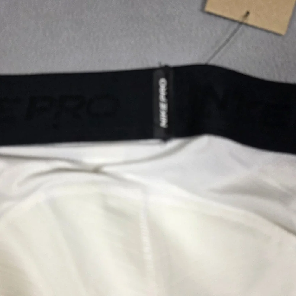 Nike leggings Mens Small White Skinny Mid Rise Nike Pro Stretch Solid